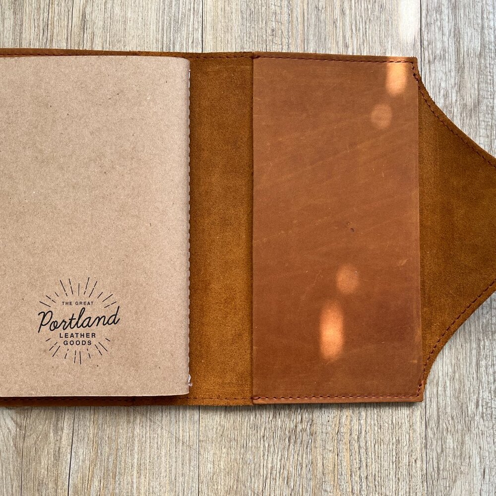 Portland Leather Goods Large Leather Snap Journal cover + insert in Dakota - Picture 9 of 9